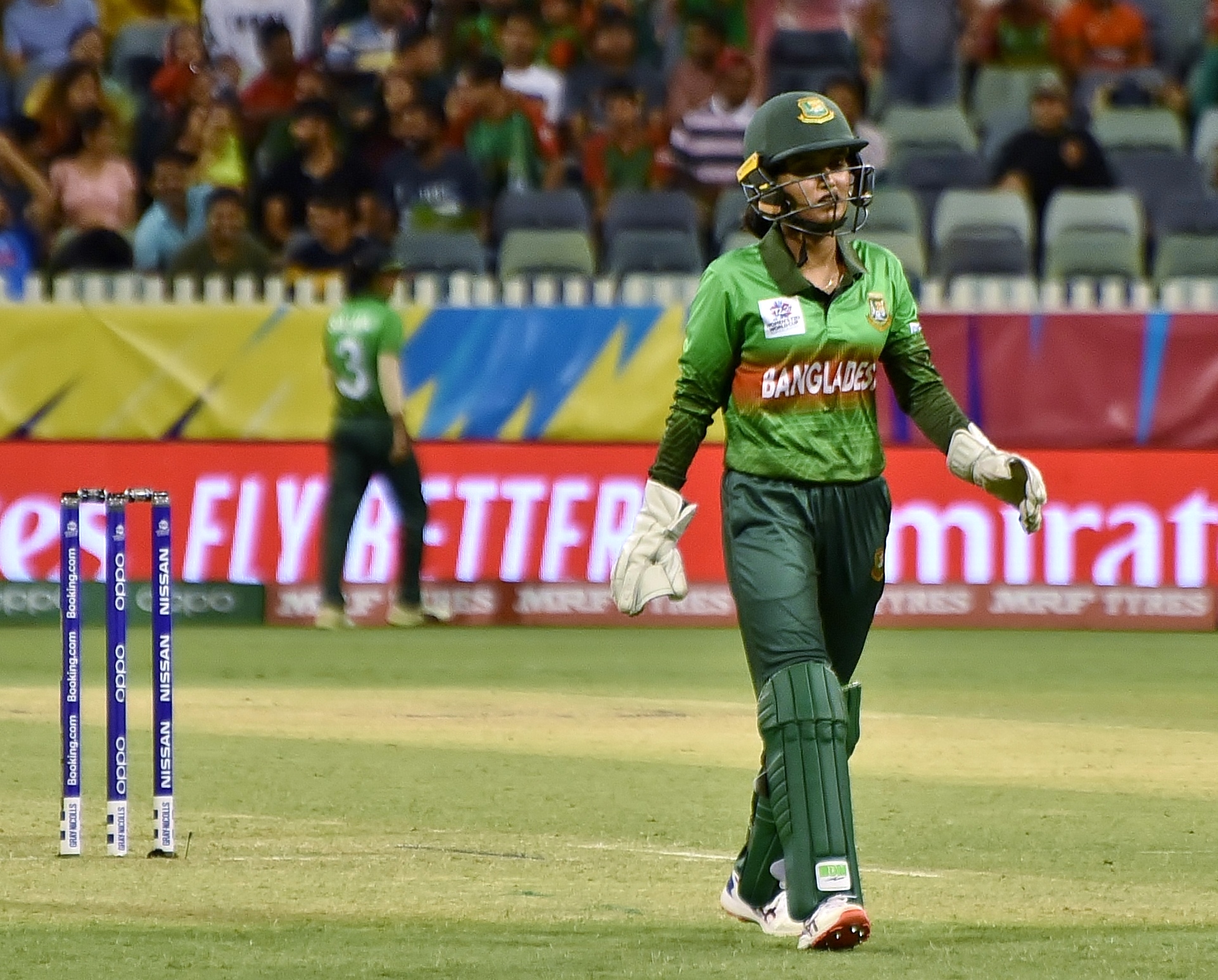 Bangladesh Captain Nigar Sultana Batting on the Pitch in World Cup Action