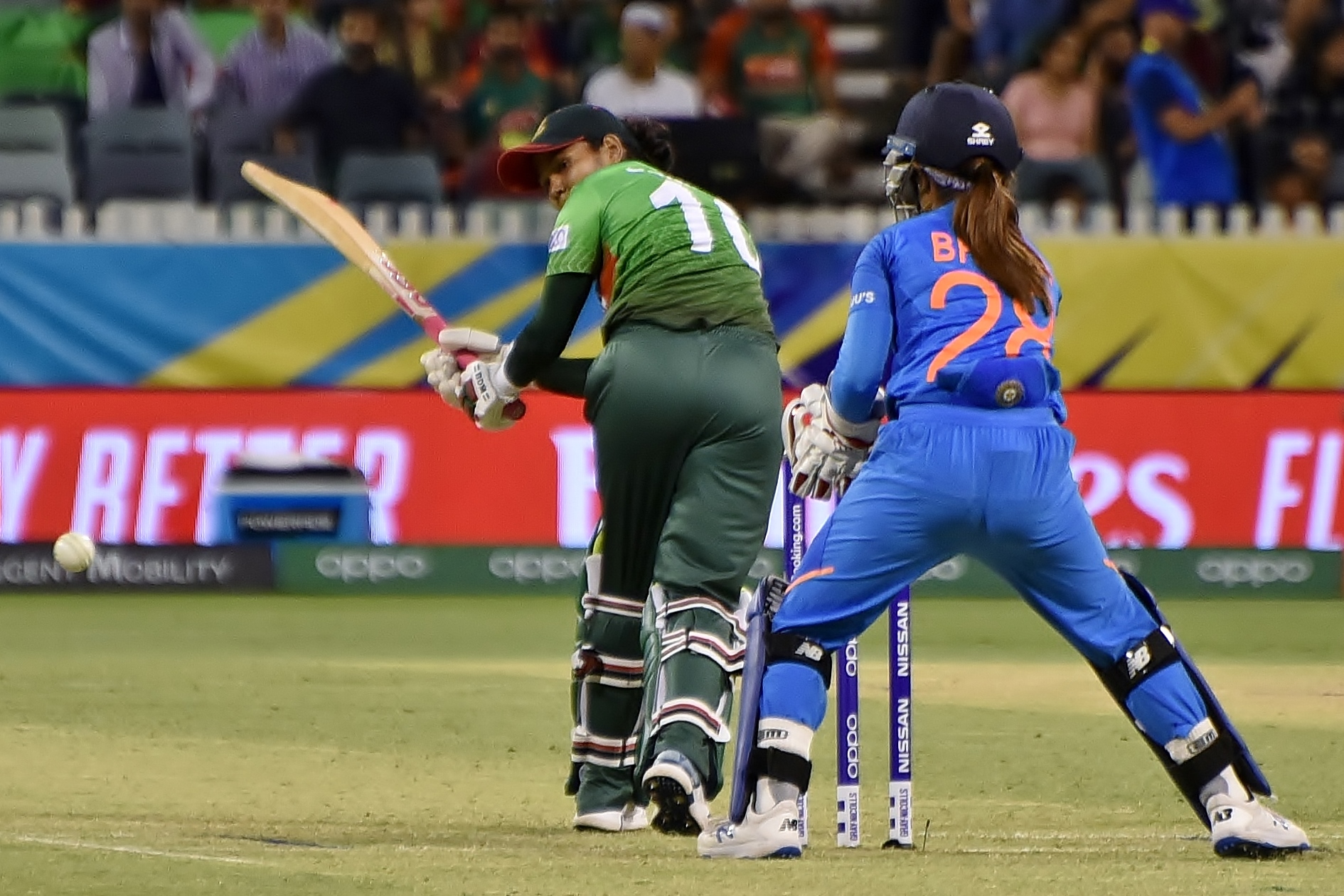 Bangladesh Batter Sanjida Islam Strokeplay on the Turf in World Cup Match